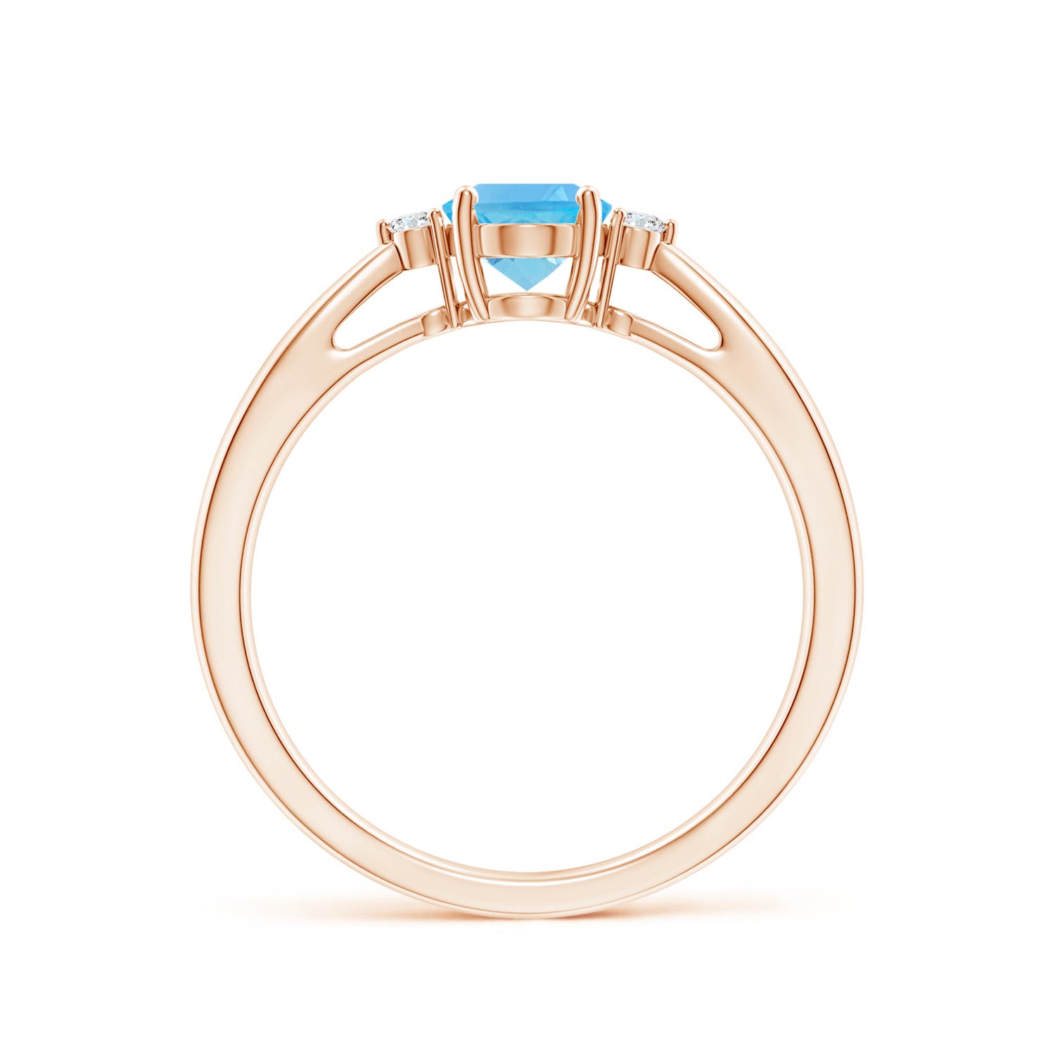 AA - Swiss Blue Topaz / 0.99 CT / 14 KT Rose Gold