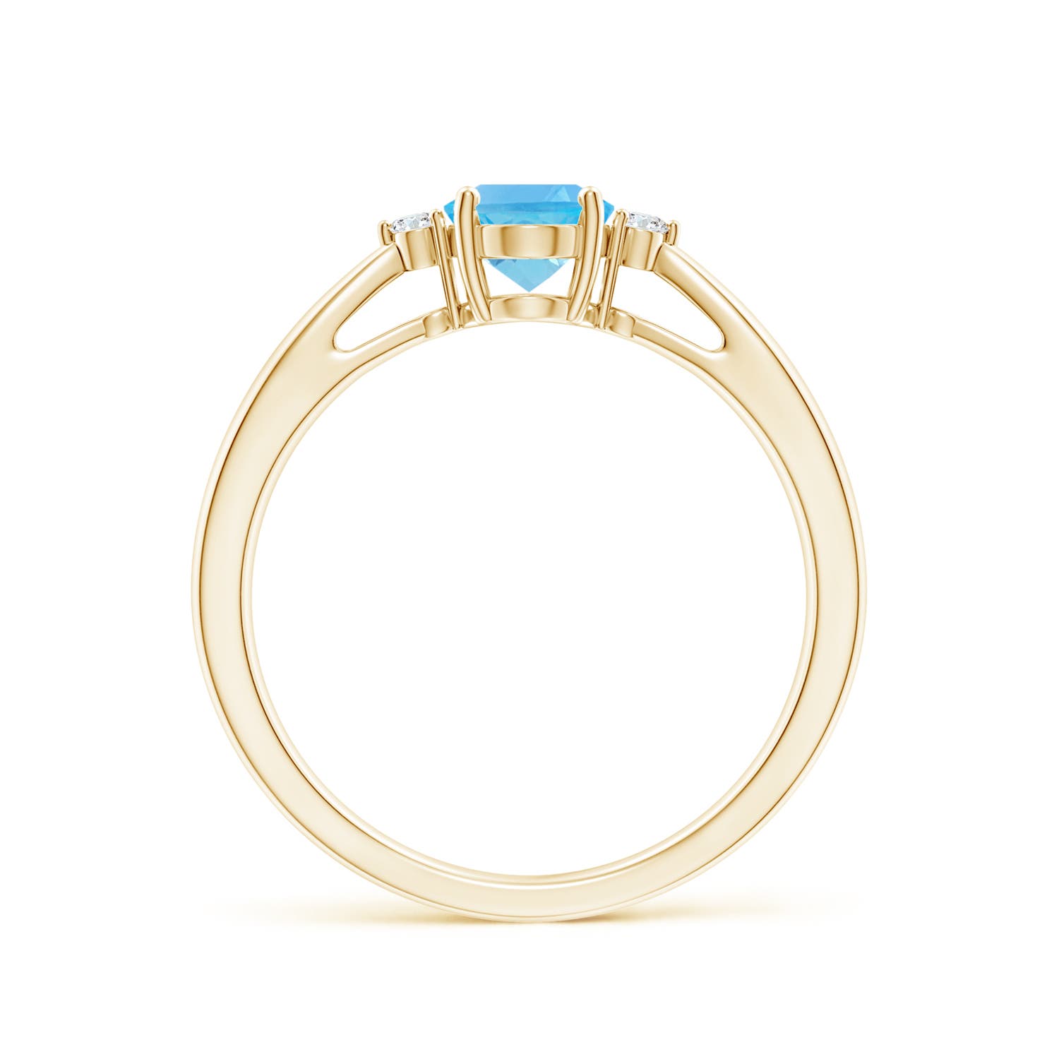 AA - Swiss Blue Topaz / 0.99 CT / 14 KT Yellow Gold