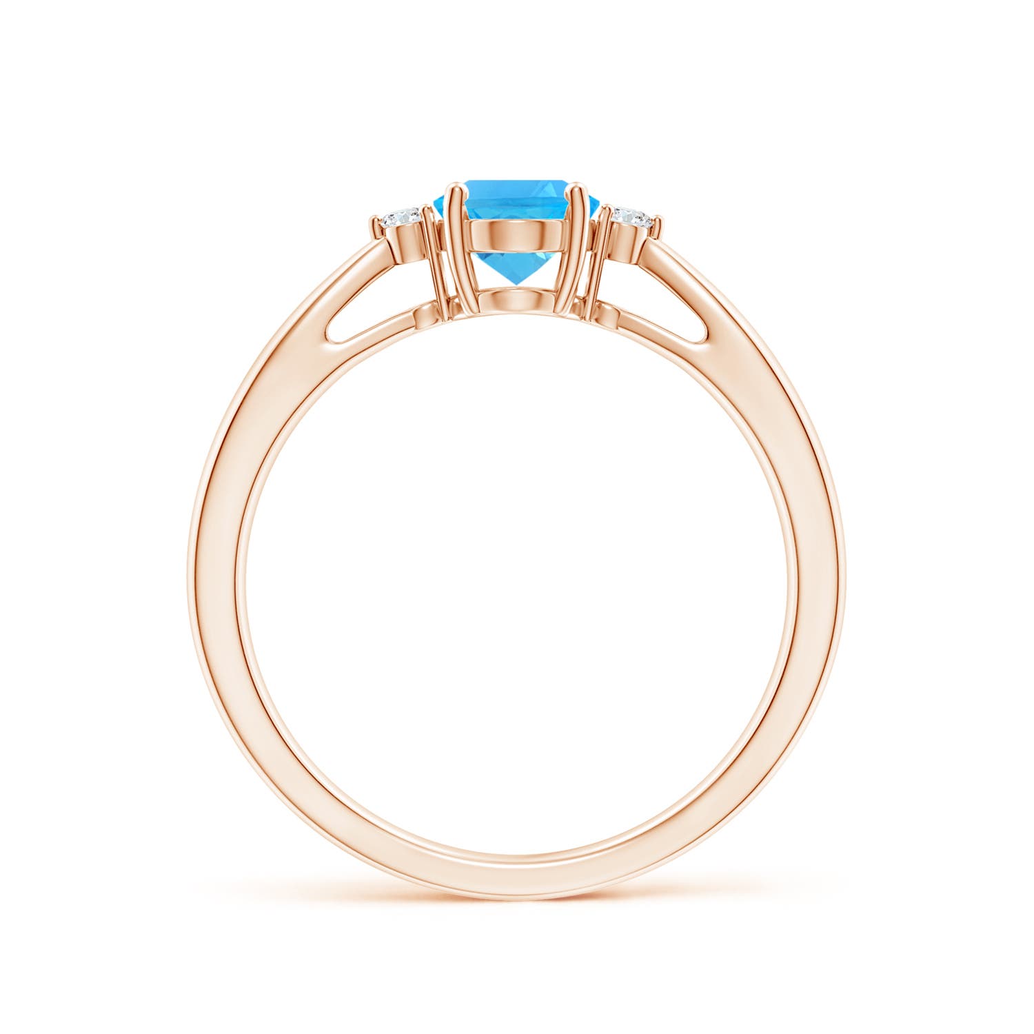 AAA - Swiss Blue Topaz / 0.99 CT / 14 KT Rose Gold