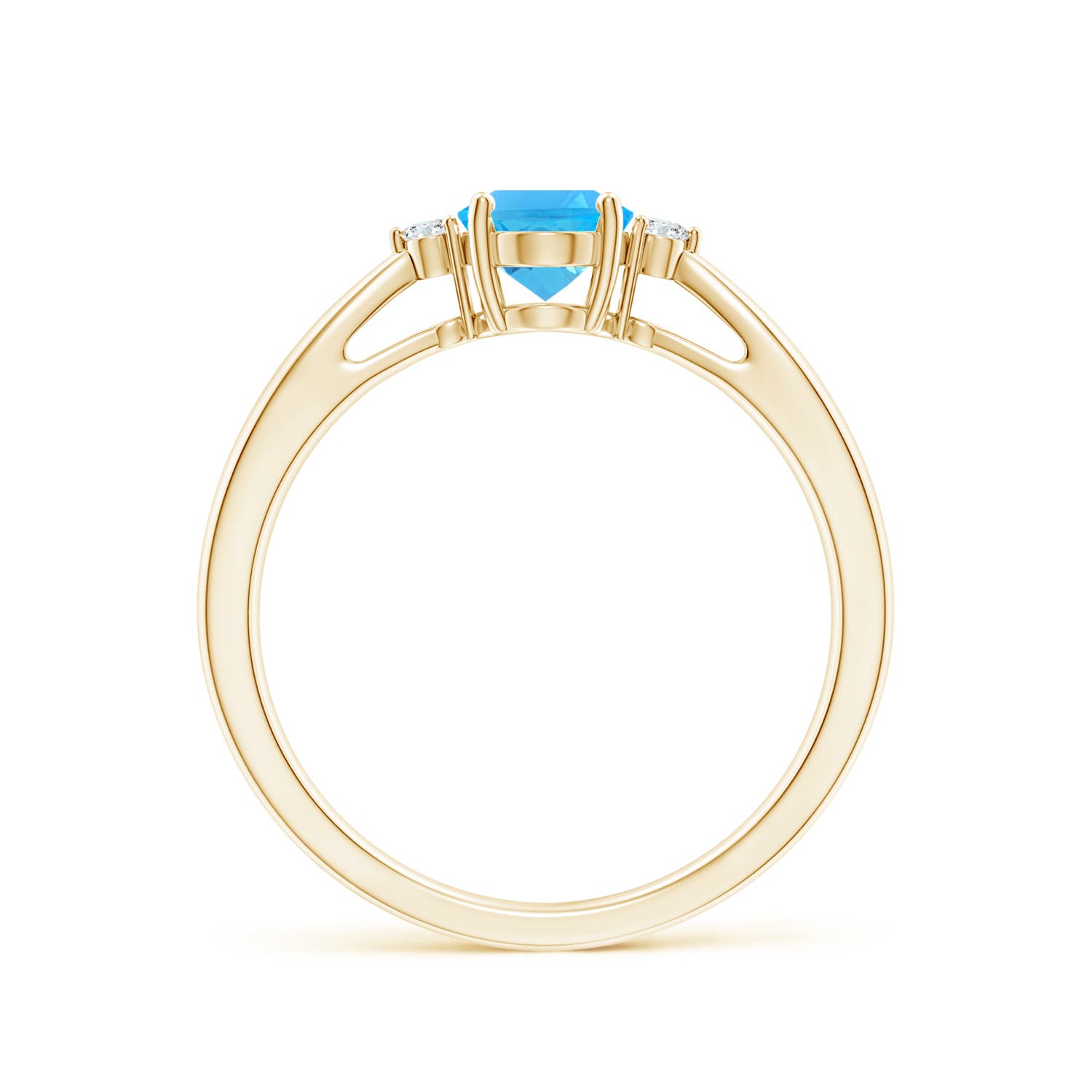 AAA - Swiss Blue Topaz / 0.99 CT / 14 KT Yellow Gold