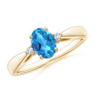 Oval AAAA Swiss Blue Topaz