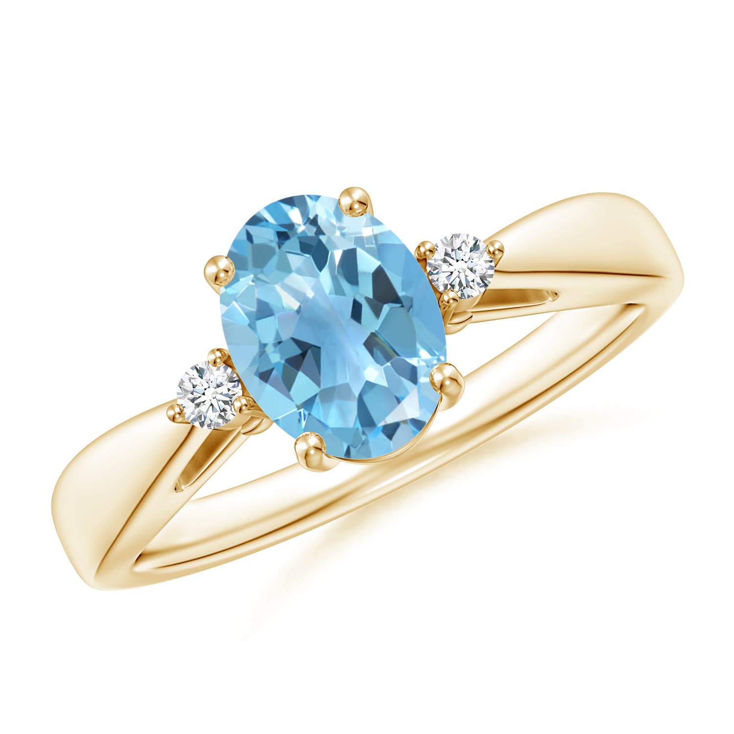 A - Swiss Blue Topaz / 1.56 CT / 14 KT Yellow Gold