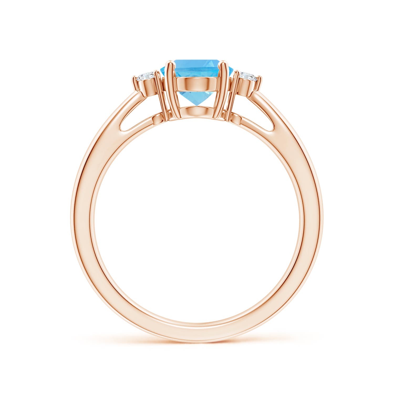 AA - Swiss Blue Topaz / 1.56 CT / 14 KT Rose Gold