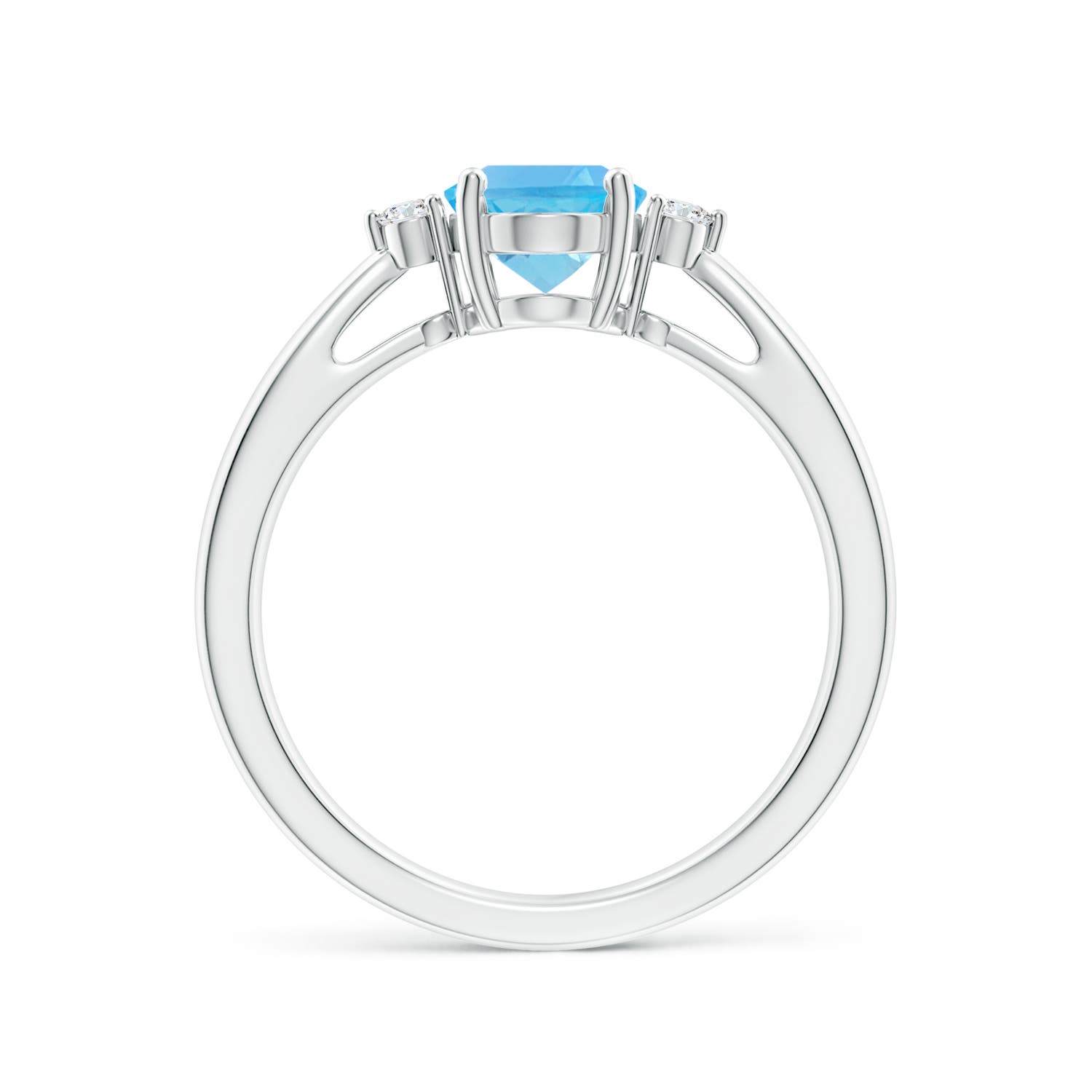 AA - Swiss Blue Topaz / 1.56 CT / 14 KT White Gold