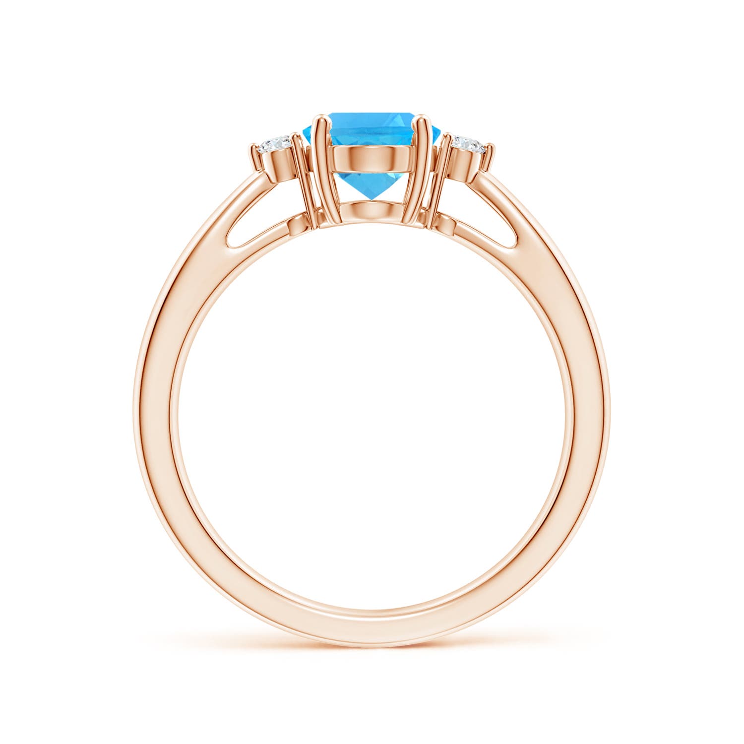 AAA - Swiss Blue Topaz / 1.56 CT / 14 KT Rose Gold