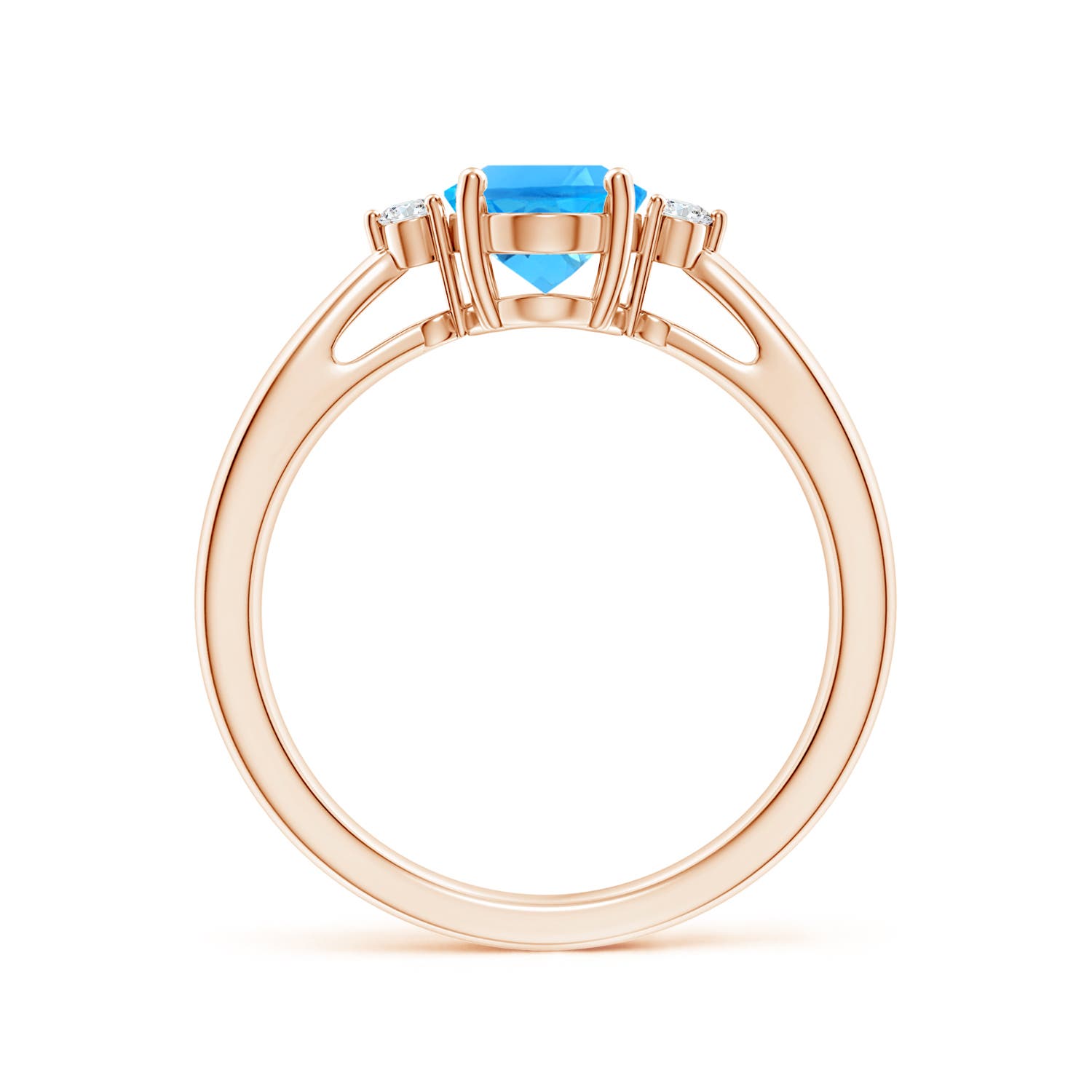 AAAA - Swiss Blue Topaz / 1.56 CT / 14 KT Rose Gold