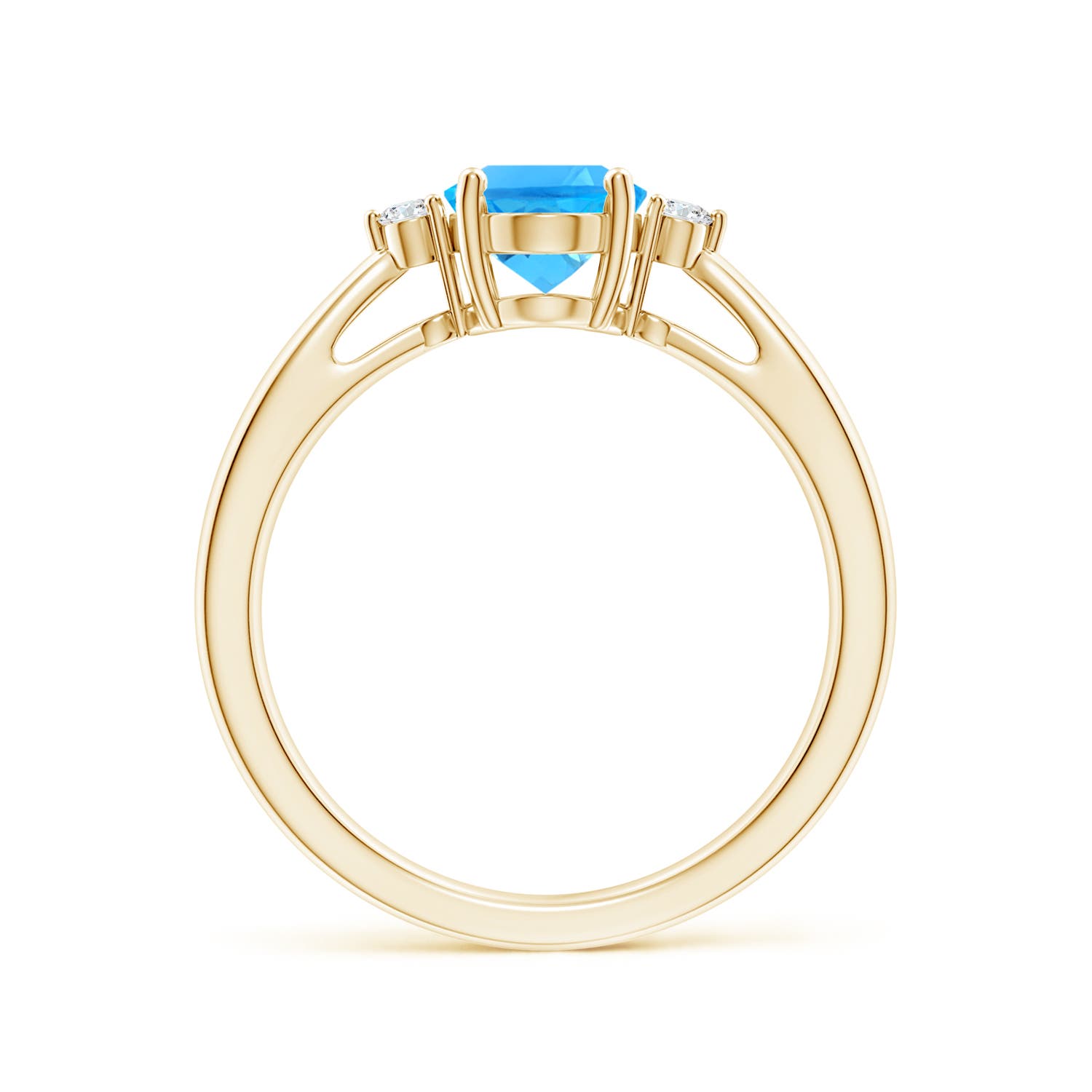 AAAA - Swiss Blue Topaz / 1.56 CT / 14 KT Yellow Gold