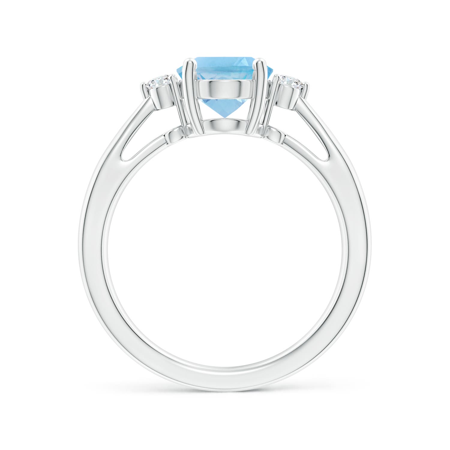 A - Swiss Blue Topaz / 2.32 CT / 14 KT White Gold