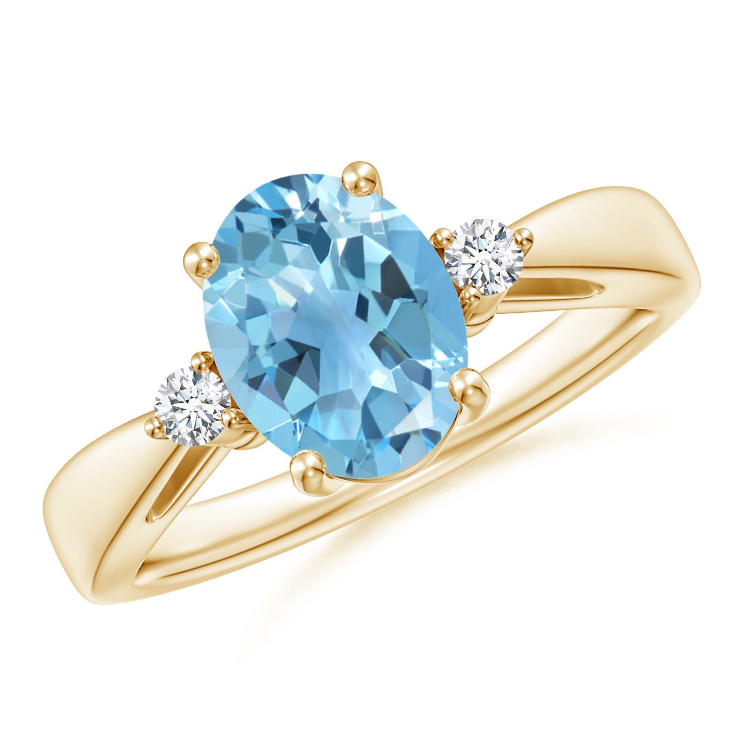 A - Swiss Blue Topaz / 2.32 CT / 14 KT Yellow Gold