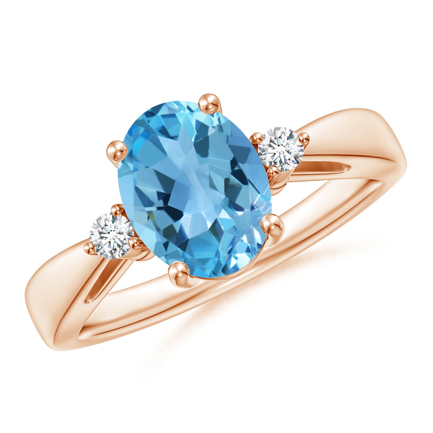 AA - Swiss Blue Topaz / 2.32 CT / 14 KT Rose Gold