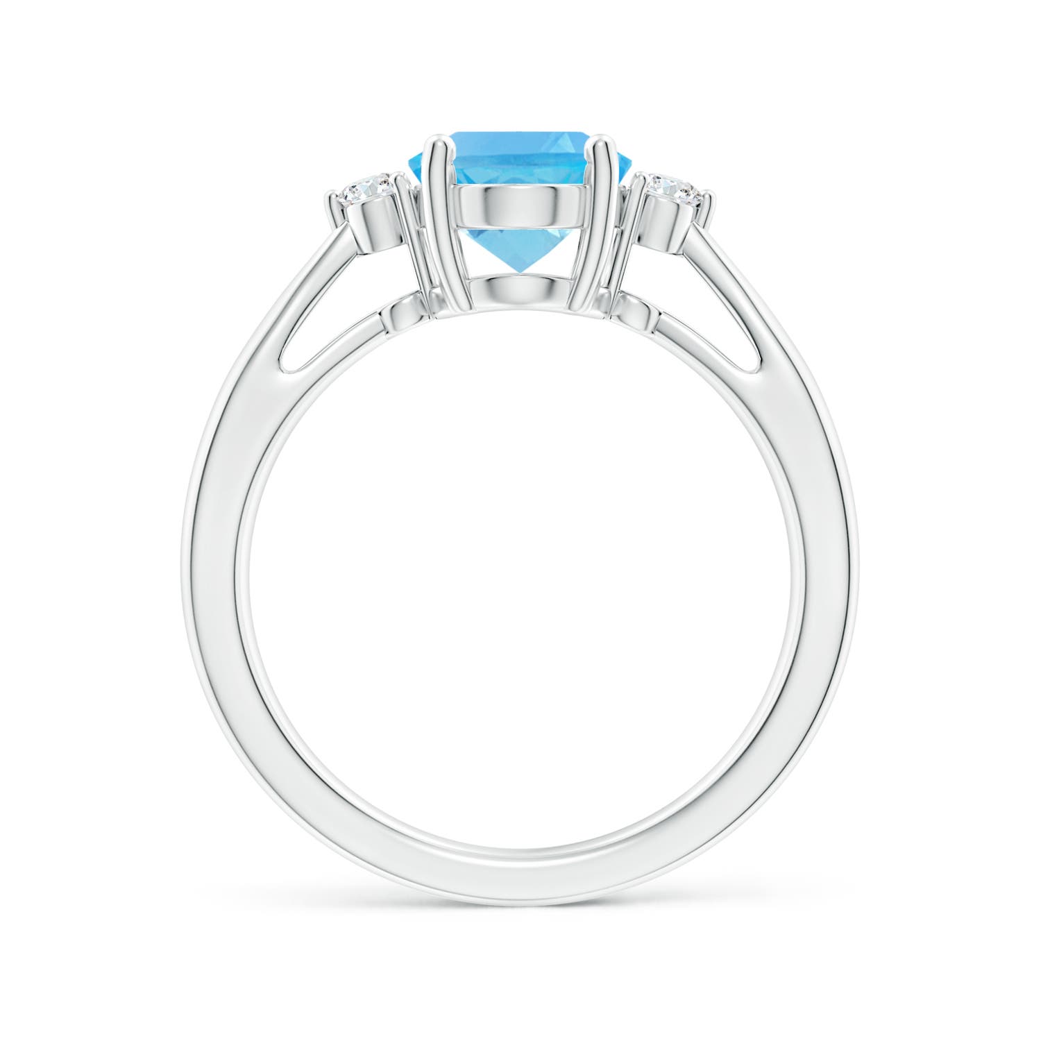 AA - Swiss Blue Topaz / 2.32 CT / 14 KT White Gold