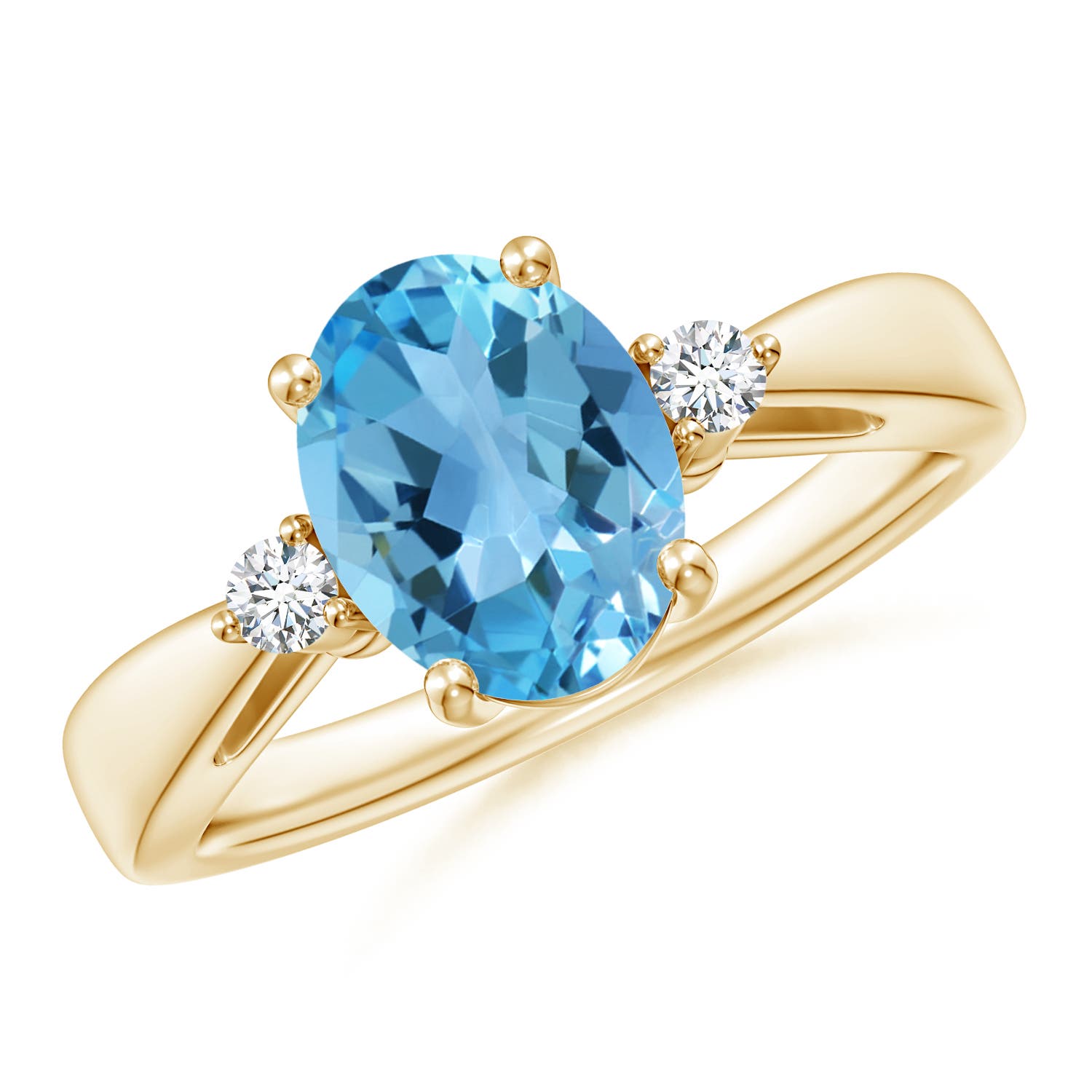 AA - Swiss Blue Topaz / 2.32 CT / 14 KT Yellow Gold