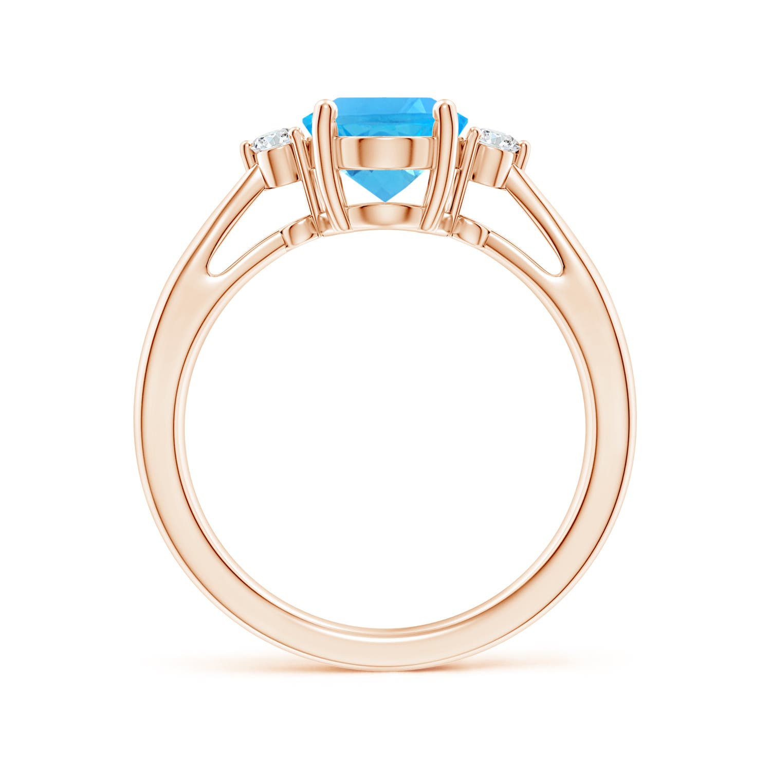 AAA - Swiss Blue Topaz / 2.32 CT / 14 KT Rose Gold