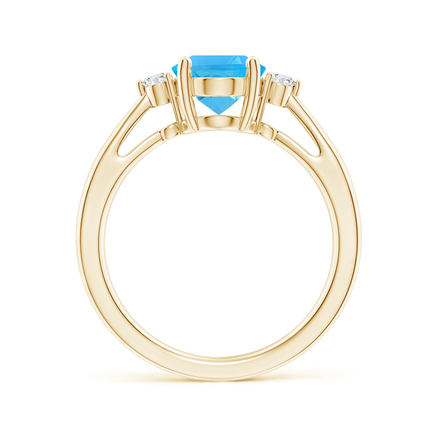 AAA - Swiss Blue Topaz / 2.32 CT / 14 KT Yellow Gold