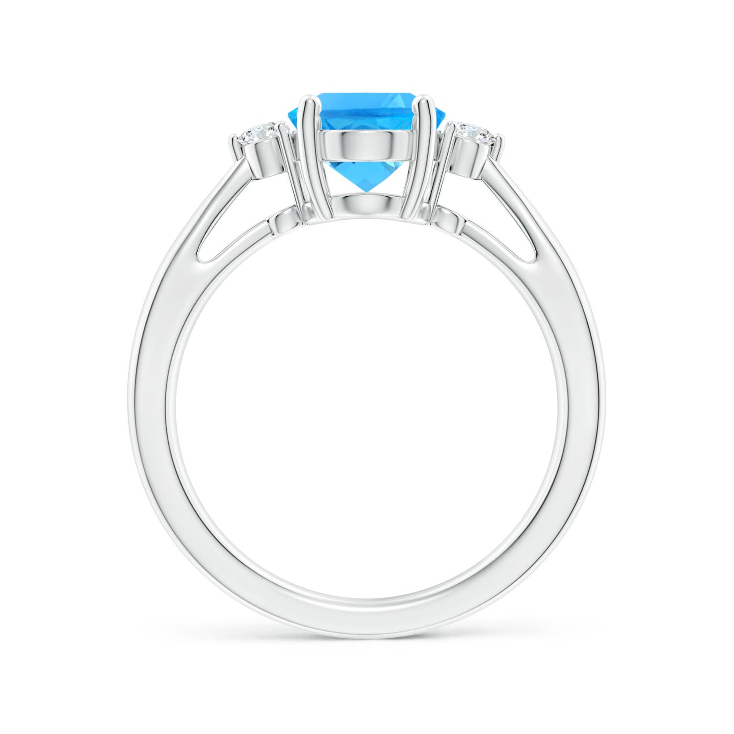 AAAA - Swiss Blue Topaz / 2.32 CT / 14 KT White Gold