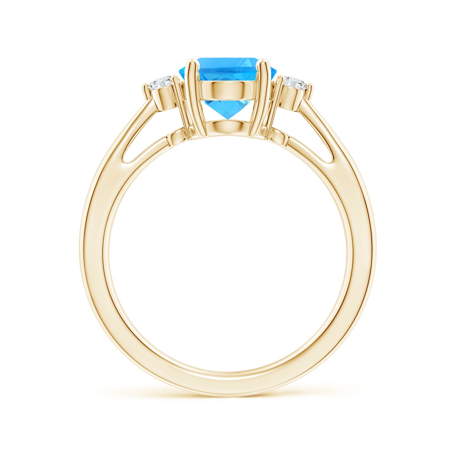 AAAA - Swiss Blue Topaz / 2.32 CT / 14 KT Yellow Gold