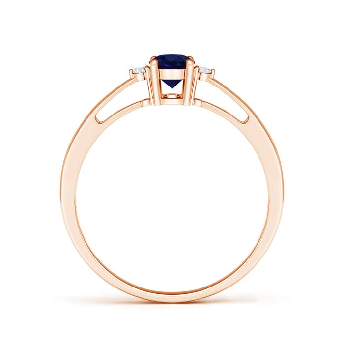 A - Blue Sapphire / 0.63 CT / 14 KT Rose Gold