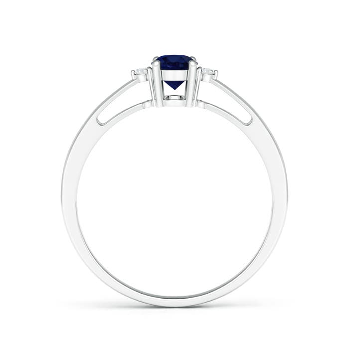 A - Blue Sapphire / 0.63 CT / 14 KT White Gold