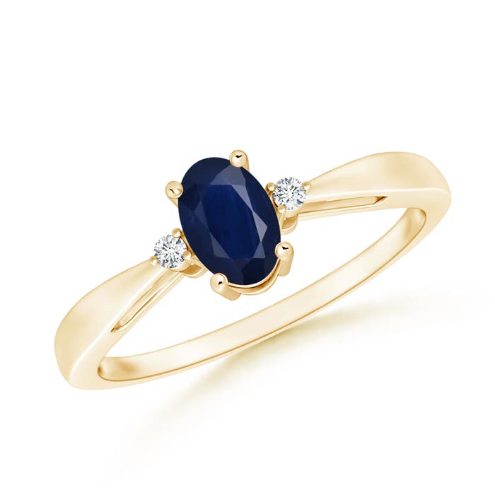 A - Blue Sapphire / 0.63 CT / 14 KT Yellow Gold