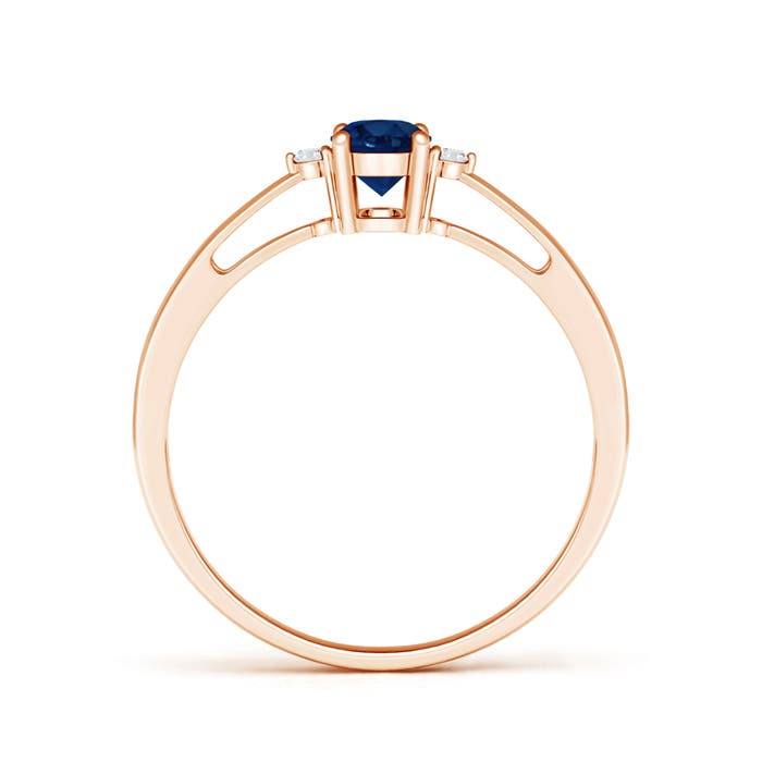 AA - Blue Sapphire / 0.63 CT / 14 KT Rose Gold