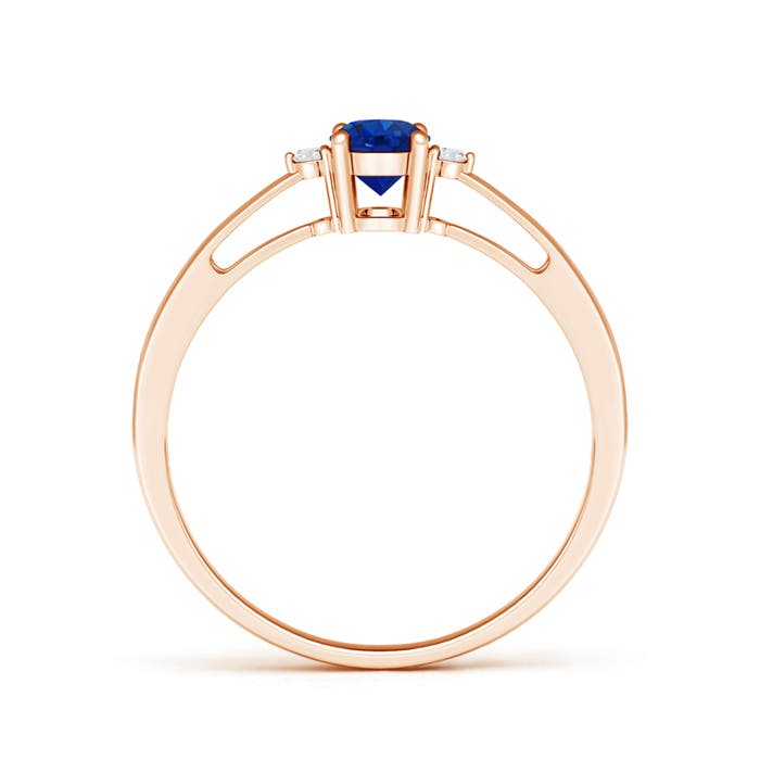 AAA - Blue Sapphire / 0.63 CT / 14 KT Rose Gold