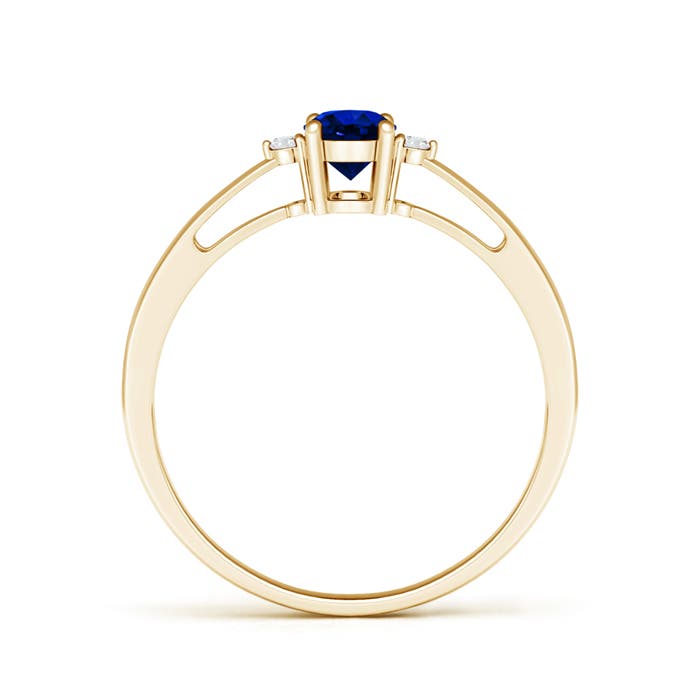 AAAA - Blue Sapphire / 0.63 CT / 14 KT Yellow Gold