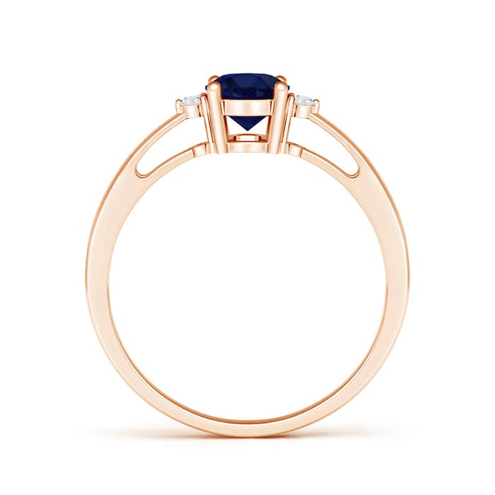 A - Blue Sapphire / 0.89 CT / 14 KT Rose Gold