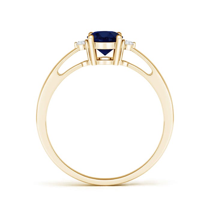 A - Blue Sapphire / 0.89 CT / 14 KT Yellow Gold