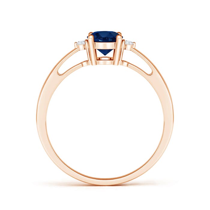 AA - Blue Sapphire / 0.89 CT / 14 KT Rose Gold