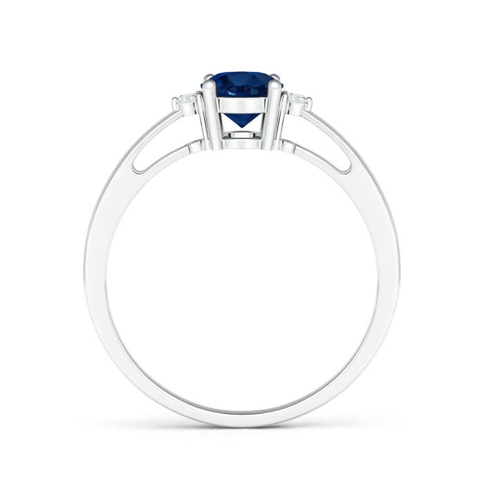 AA - Blue Sapphire / 0.89 CT / 14 KT White Gold