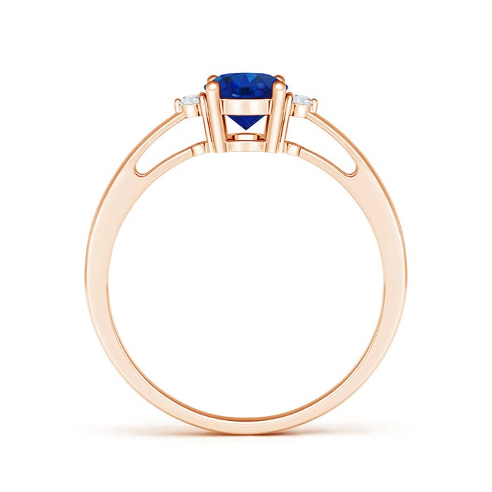 AAA - Blue Sapphire / 0.89 CT / 14 KT Rose Gold