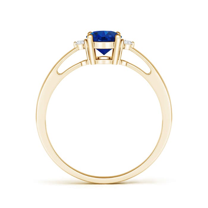 AAA - Blue Sapphire / 0.89 CT / 14 KT Yellow Gold