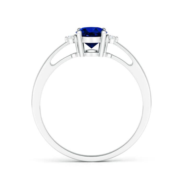 AAAA - Blue Sapphire / 0.89 CT / 14 KT White Gold