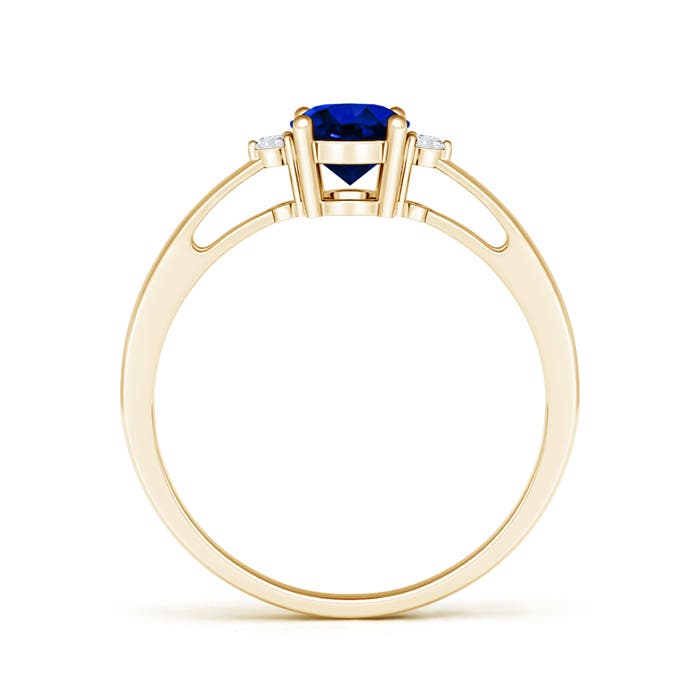 AAAA - Blue Sapphire / 0.89 CT / 14 KT Yellow Gold