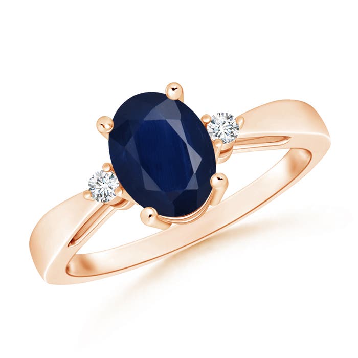 A - Blue Sapphire / 1.61 CT / 14 KT Rose Gold