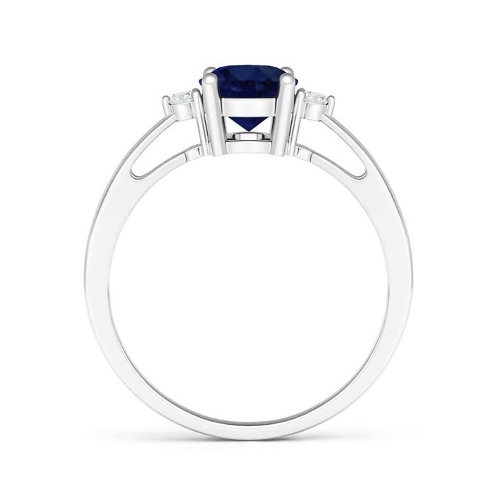 A - Blue Sapphire / 1.61 CT / 14 KT White Gold