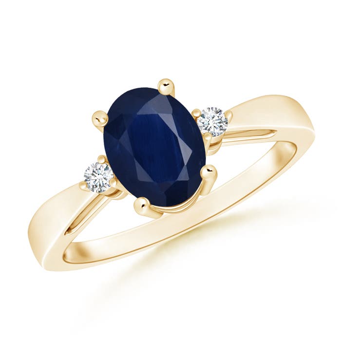 A - Blue Sapphire / 1.61 CT / 14 KT Yellow Gold