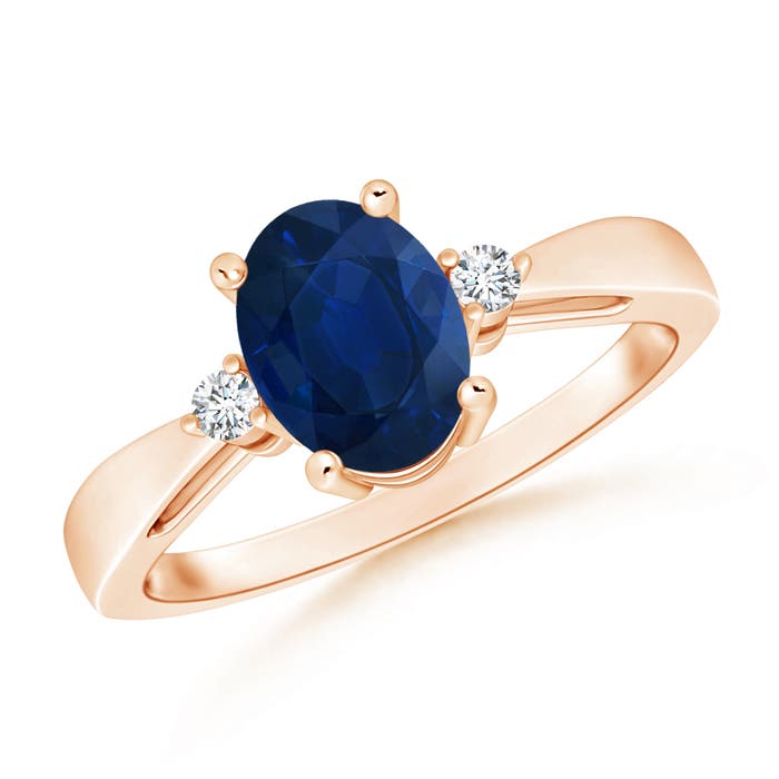 AA - Blue Sapphire / 1.61 CT / 14 KT Rose Gold