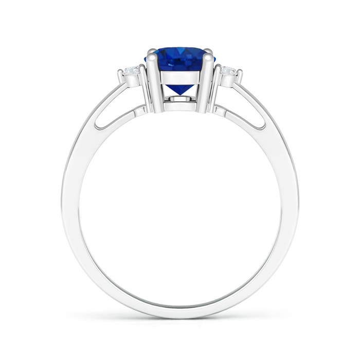 AAA - Blue Sapphire / 1.61 CT / 14 KT White Gold