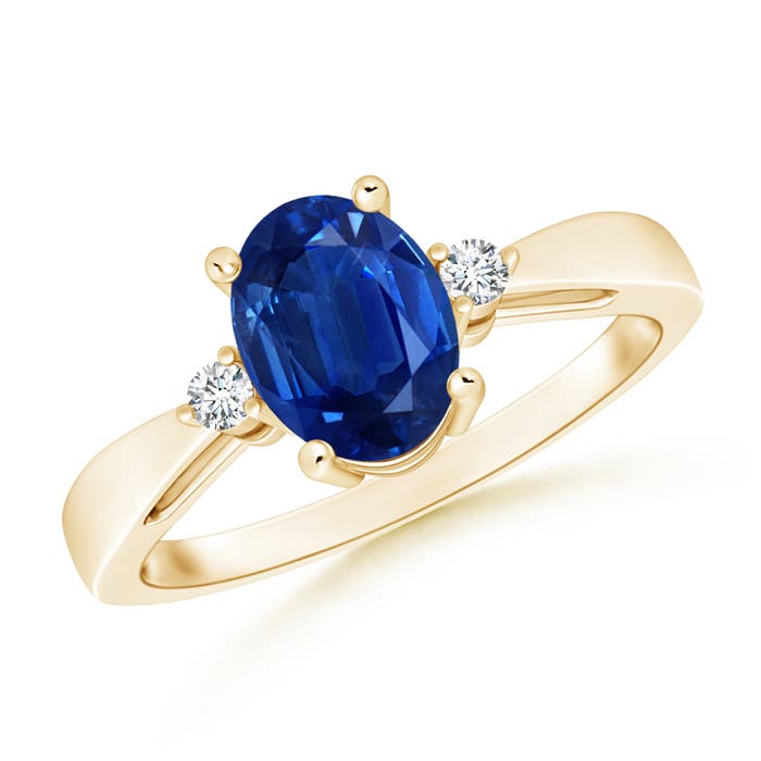 AAA - Blue Sapphire / 1.61 CT / 14 KT Yellow Gold