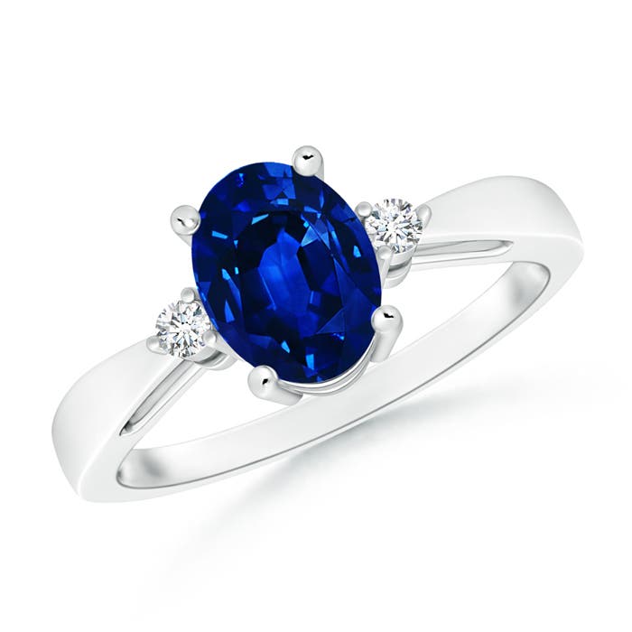 AAAA - Blue Sapphire / 1.61 CT / 14 KT White Gold