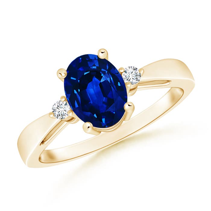 AAAA - Blue Sapphire / 1.61 CT / 14 KT Yellow Gold