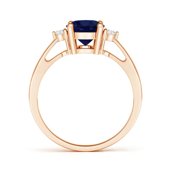 A - Blue Sapphire / 2.07 CT / 14 KT Rose Gold