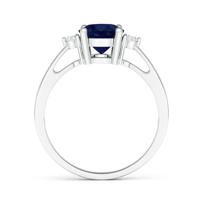 A - Blue Sapphire / 2.07 CT / 14 KT White Gold