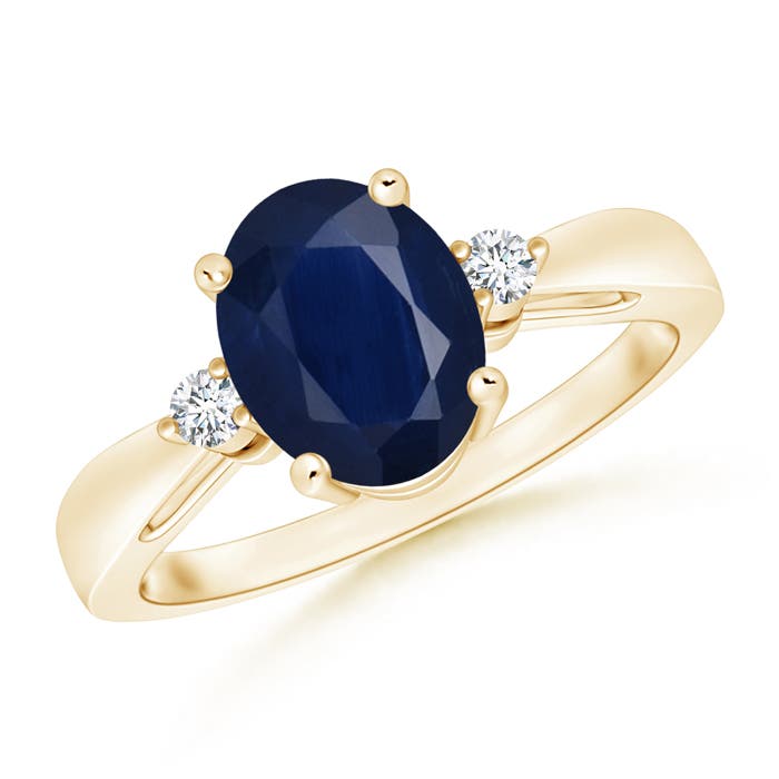 A - Blue Sapphire / 2.07 CT / 14 KT Yellow Gold