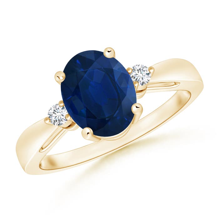 AA - Blue Sapphire / 2.07 CT / 14 KT Yellow Gold