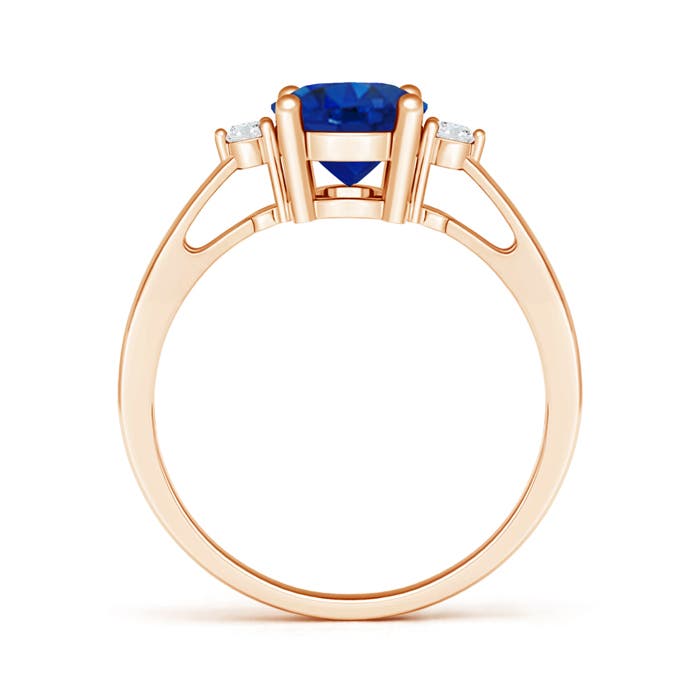 AAA - Blue Sapphire / 2.07 CT / 14 KT Rose Gold