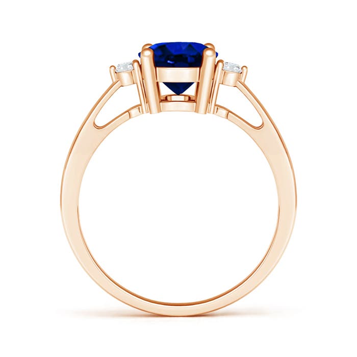 AAAA - Blue Sapphire / 2.07 CT / 14 KT Rose Gold