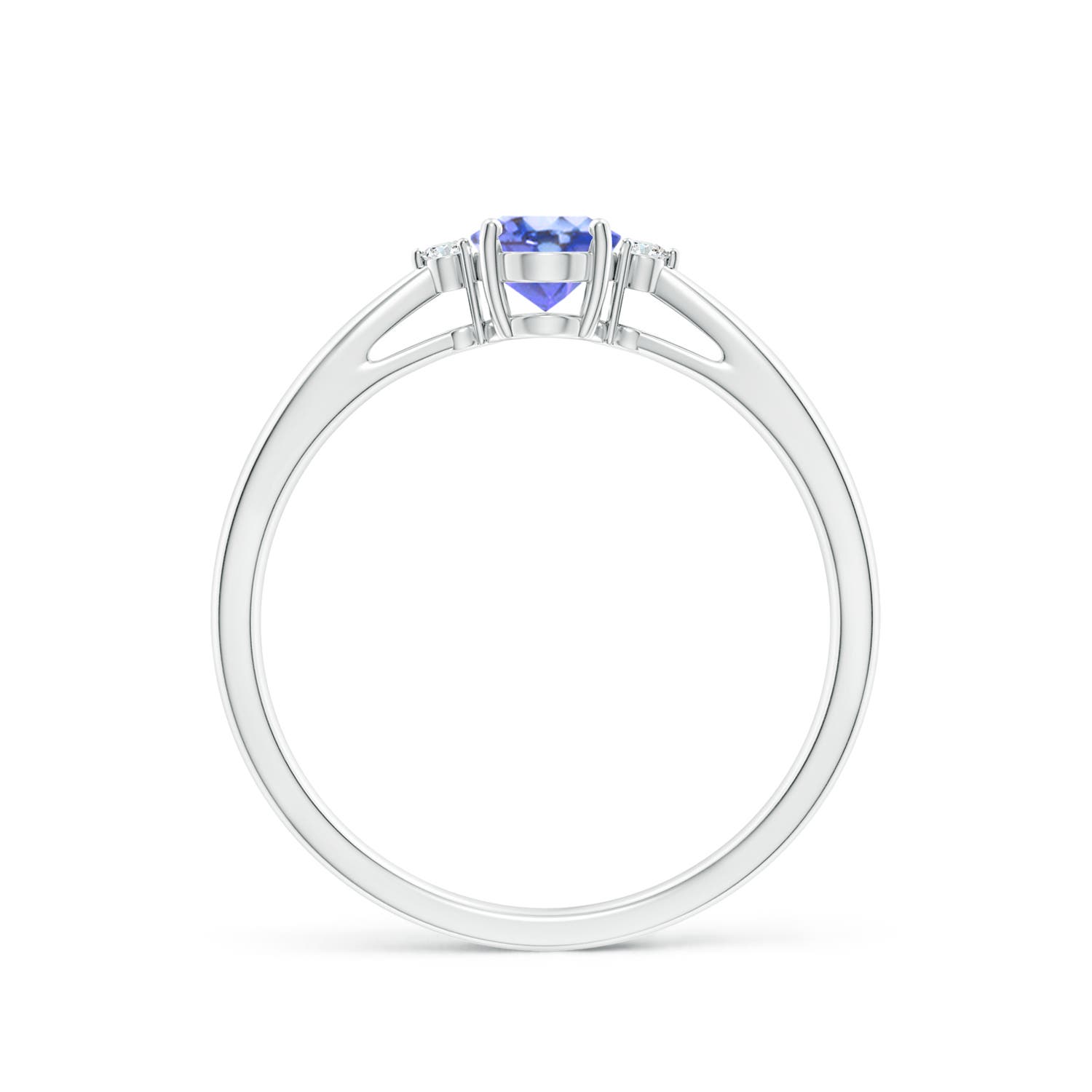 AA - Tanzanite / 0.48 CT / 14 KT White Gold