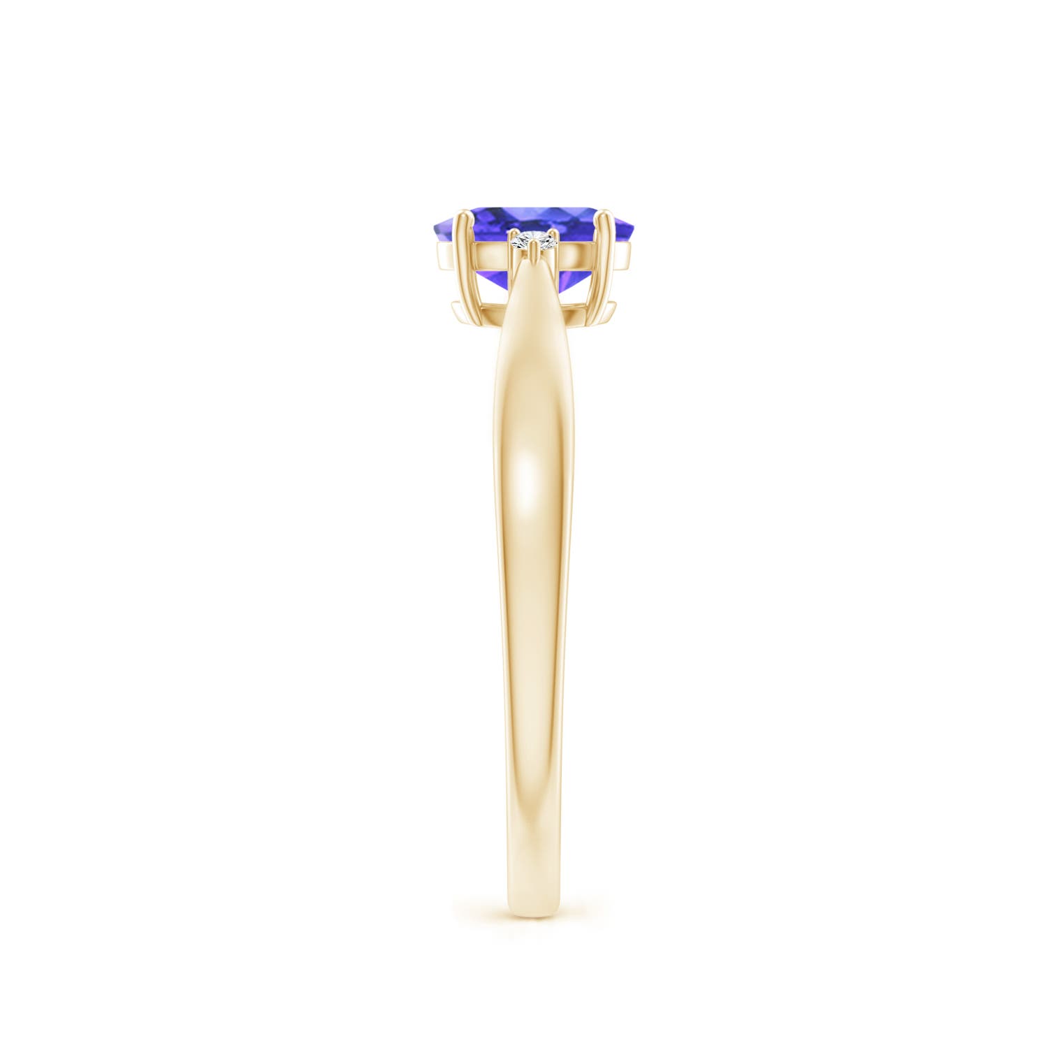 AAA - Tanzanite / 0.48 CT / 14 KT Yellow Gold